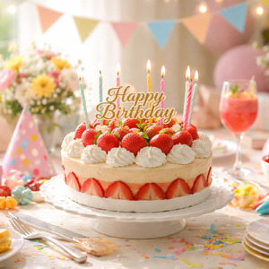 ケーキより先に笑おう♪