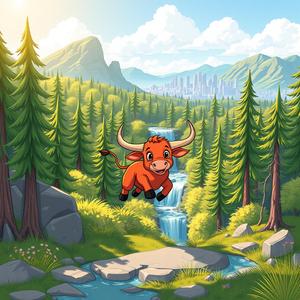 The bull is Red, song for kids