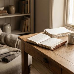 Quiet Study in a Wooden Room