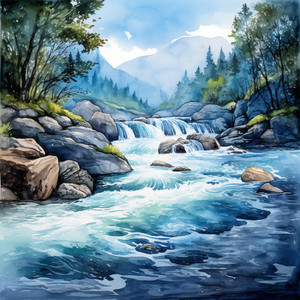 Contemplación Rítmica Junto Al Arroyo