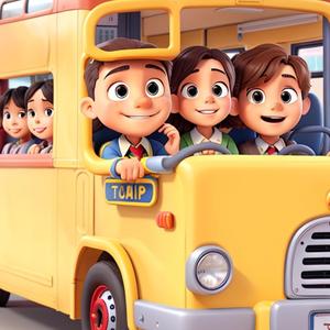 The Wheels on the Bus | Super Simple Lyrics| Kids Song