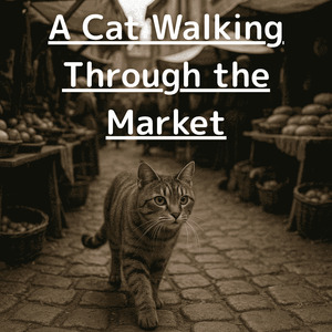 A Cat Walking Through the Market