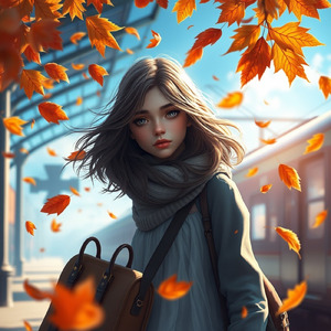 オレンジ色の風の中で