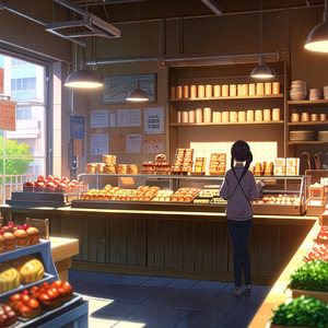 朝のパン屋さん