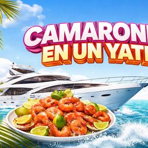 Camarones en un yate