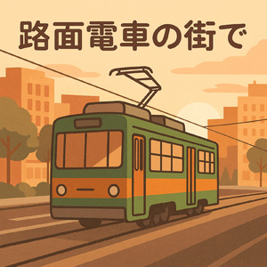 路面電車の街で