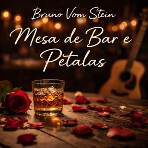 Mesa de bar e pétalas