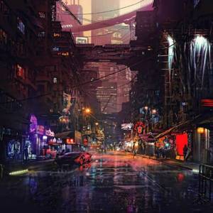 霓虹灯下的夜晚