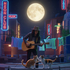 夜のアスファルトのステージ