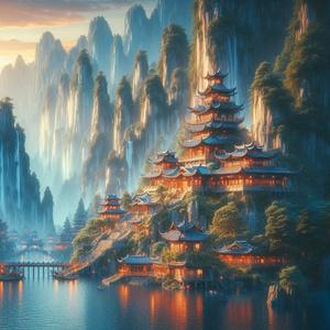 雲燈古渡 Ancient Ferry Beneath the Lantern Clouds