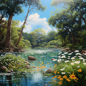 Streamside Serenity: Nature's Melodic Flow