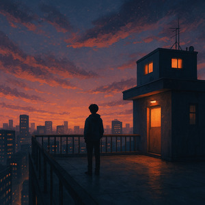 ビルの屋上にて