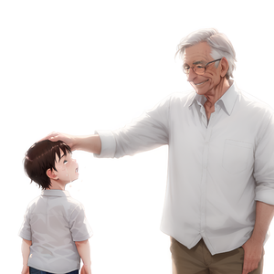 他在哭，他在笑