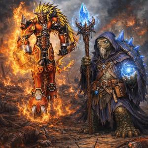 fighting a dragon