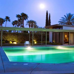 Full Moon Night Swim in Pool