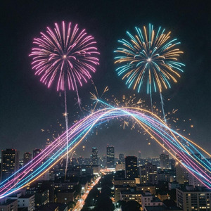 夜空に咲く花火