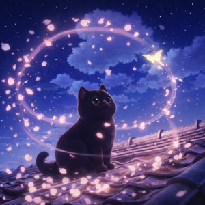 桜と黒猫の夢追い