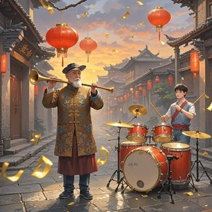 唢呐与鼓的协奏