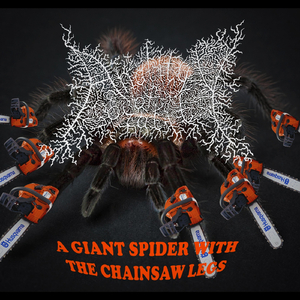 A Giant Spider with the Chainsaw Legs