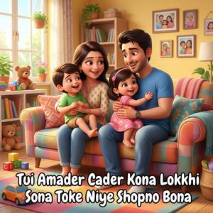 তুই আমার চাঁদের কণা লক্ষীসোনা তোকে নিয়ে স্বপ্ন বোনা Tui Amader Cader Kona Lokkhi Sona Toke Niye Shopno Bona