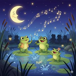 Piosenka o żabkach w stawie — wieczorne śpiewanie | Wesoła piosenka o przyrodzie