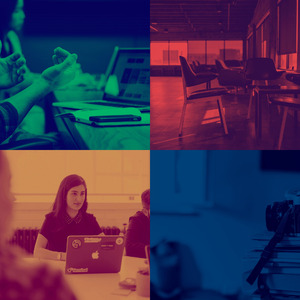 柔和的办公室工作时刻