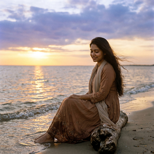 সাগর পারে বসে আছি