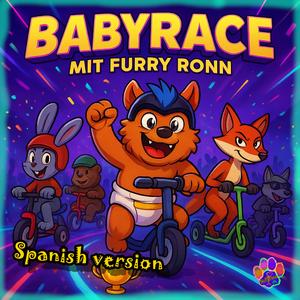 Carrera de bebés con el furry ronn (Spanish version AI generated)