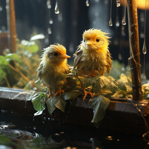 Preludio Del Charco Y La Paloma Del Estanque En Paz