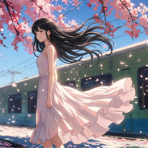 春一番と桜のダンス