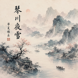 古桥烟色 (Mist Over the Ancient Bridge)