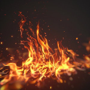 Peaceful Fire Crackling in Binaural Sound