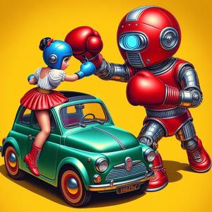 È una bella domenica mattina, il tempo è bello