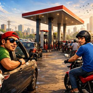 ওয়েলকাম টু পেট্রোল পাম্প, ফুয়েল কম, টেনশন বেশি (Welcome to Petrol Pump, Fuel Kom, Tension Beshi)