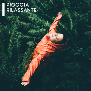 Pioggia pesante sotto un ombrello