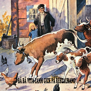 Bä bä vita lamm går på restaurang