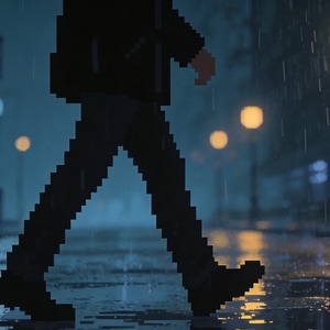 雨夜独行