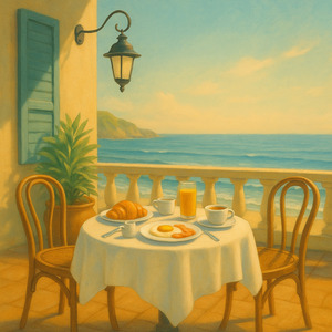 海辺の朝食