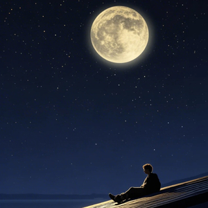 月光洒下一片银白覆盖在我头顶