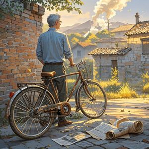 晨光里的单车-读书改变命运向像一艘