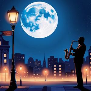 Moonlight over the city