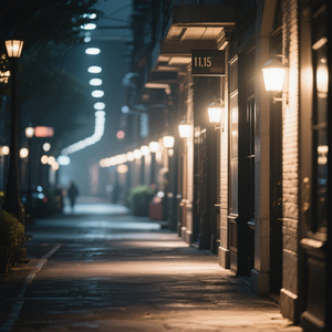 逐渐消失的灯光