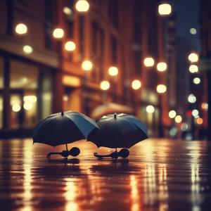 長長的街道，靜靜的依偎，細雨綿綿的季節，撐傘漫步，兩人情愫漸漸加深，在這個秋意的 by cjw77998286427