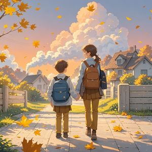 放学路上的炊烟_芪瑞