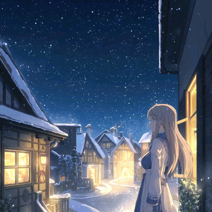 星が輝くクリスマスの夜