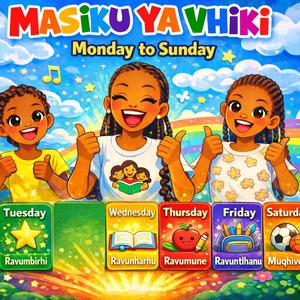 Masiku ya vhiki (Monday-Sunday)