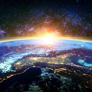 月から見た地球