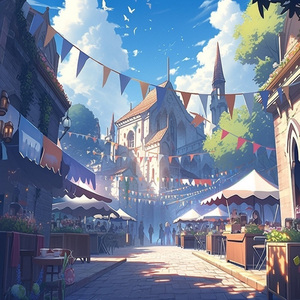 賑やかな街並み