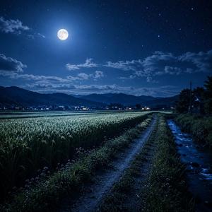 Moonlight Rice Fields