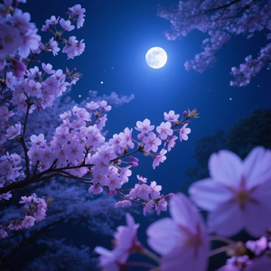 月夜の桜